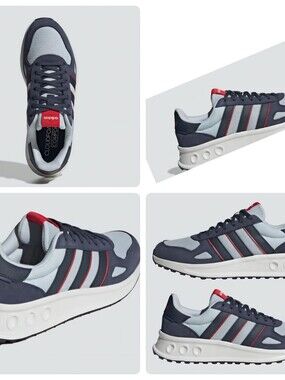 adidas Navy, Light Blue & Red Retro Runner